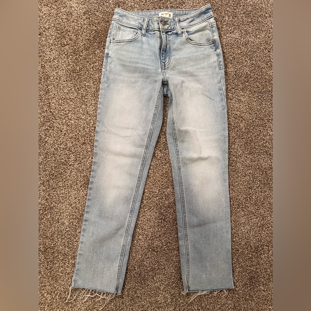 Maurice’s Mid Rise Light Wash Slim Straight Ankle Jeans